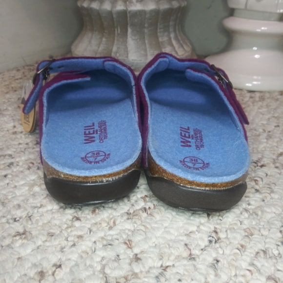 Dr. Andrew Weil Rasberry Wool Orthaheel Tech Women's Clogs - Picture 7 of 9